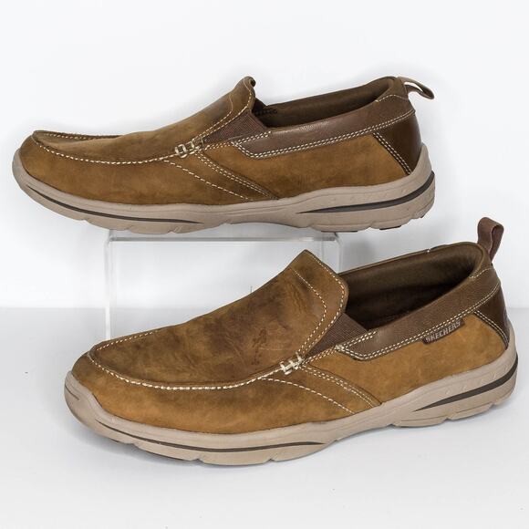 Skechers Men\'s Loafers Harper Forde Comfort Slip On Shoes Brown Size 8 | AC